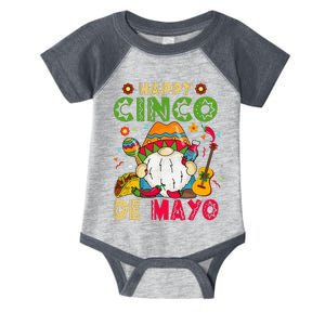 Happy Cinco De Mayo Mexican Gnome Cinco De Mayo Infant Baby Jersey Bodysuit