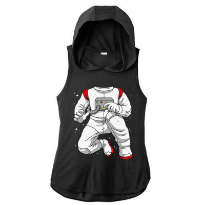 Halloween Costume DIY Lazy Astronaut Space Cadet Halloween Ladies PosiCharge Tri-Blend Wicking Draft Hoodie Tank