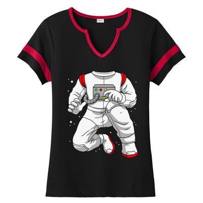 Halloween Costume DIY Lazy Astronaut Space Cadet Halloween Ladies Halftime Notch Neck Tee