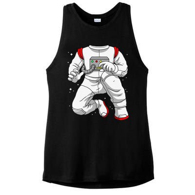 Halloween Costume DIY Lazy Astronaut Space Cadet Halloween Ladies PosiCharge Tri-Blend Wicking Tank