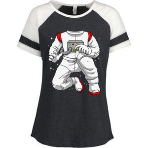 Halloween Costume DIY Lazy Astronaut Space Cadet Halloween Enza Ladies Jersey Colorblock Tee