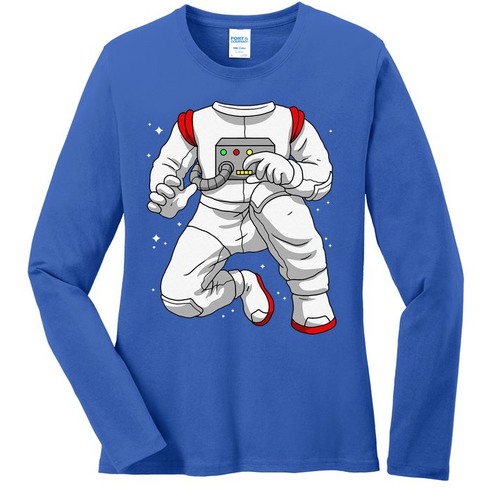 Halloween Costume DIY Lazy Astronaut Space Cadet Halloween Ladies Long Sleeve Shirt