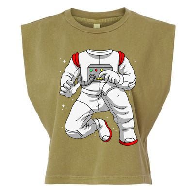 Halloween Costume DIY Lazy Astronaut Space Cadet Halloween Garment-Dyed Women's Muscle Tee