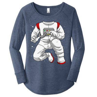 Halloween Costume DIY Lazy Astronaut Space Cadet Halloween Women's Perfect Tri Tunic Long Sleeve Shirt