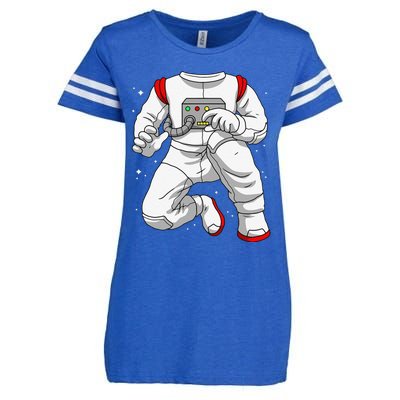 Halloween Costume DIY Lazy Astronaut Space Cadet Halloween Enza Ladies Jersey Football T-Shirt