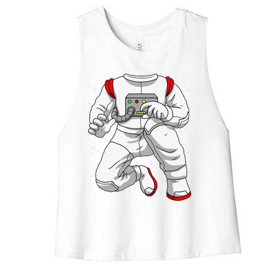 Halloween Costume DIY Lazy Astronaut Space Cadet Halloween Women's Racerback Cropped Tank