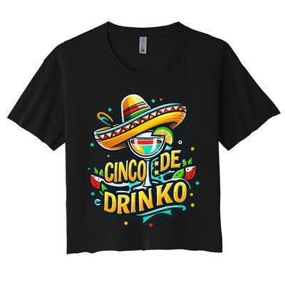 Happy Cinco De Mayo Fiesta Mexican Party 5 De Mayo Women Women's Crop Top Tee