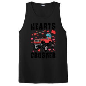 Hearts Crusher Dinosaur T Rex Monster Truck Valentines Meaningful Gift PosiCharge Competitor Tank