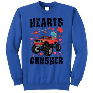 Hearts Crusher Dinosaur T Rex Monster Truck Valentines Meaningful Gift Sweatshirt