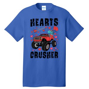 Hearts Crusher Dinosaur T Rex Monster Truck Valentines Meaningful Gift Tall T-Shirt