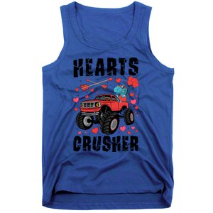 Hearts Crusher Dinosaur T Rex Monster Truck Valentines Meaningful Gift Tank Top