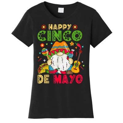 Happy Cinco De Mayo Cute Gnome Mexican Funny Cinco De Mayo Women's T-Shirt