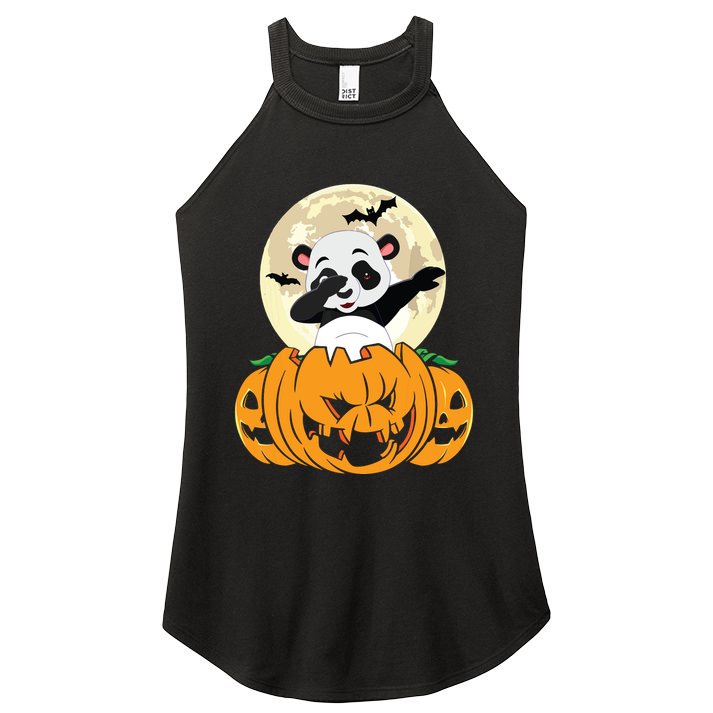 Halloween Cute Dabbing Panda Dab Dance Women's Perfect Tri Rocker Tank