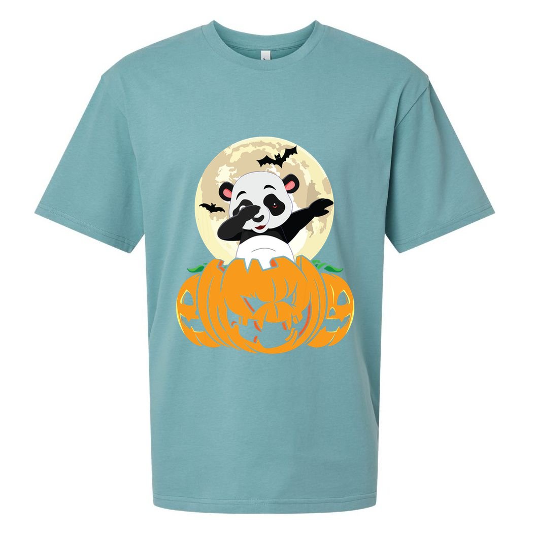 Halloween Cute Dabbing Panda Dab Dance Sueded Cloud Jersey T-Shirt
