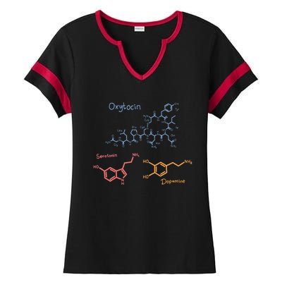 Happiness Chemicals Dopamine Oxytocin Serotonin Ladies Halftime Notch Neck Tee