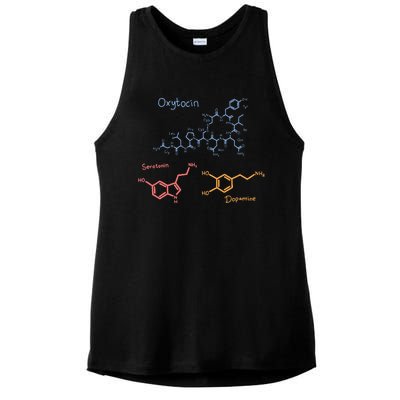 Happiness Chemicals Dopamine Oxytocin Serotonin Ladies PosiCharge Tri-Blend Wicking Tank