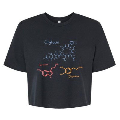 Happiness Chemicals Dopamine Oxytocin Serotonin Bella+Canvas Jersey Crop Tee