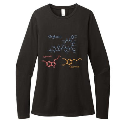 Happiness Chemicals Dopamine Oxytocin Serotonin Womens CVC Long Sleeve Shirt