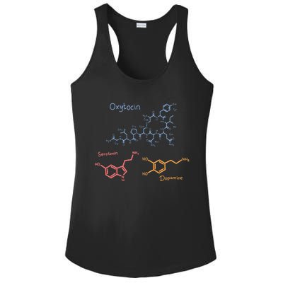 Happiness Chemicals Dopamine Oxytocin Serotonin Ladies PosiCharge Competitor Racerback Tank