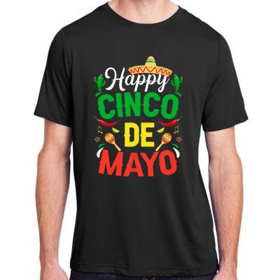 Happy Cinco De Mayo Mexican Fiesta 5 De Mayo Adult ChromaSoft Performance T-Shirt