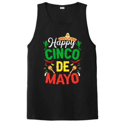 Happy Cinco De Mayo Mexican Fiesta 5 De Mayo PosiCharge Competitor Tank