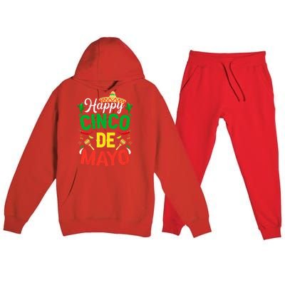 Happy Cinco De Mayo Mexican Fiesta 5 De Mayo Premium Hooded Sweatsuit Set