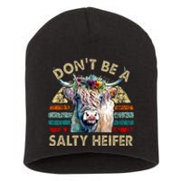 Highland Cow Dont Be Salty Heifer Short Acrylic Beanie