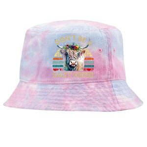 Highland Cow Dont Be Salty Heifer Tie-Dyed Bucket Hat