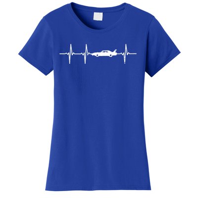 Heartbeat Car Drag Race Pulse Strip Driver Racing Racer Gift Women's T-Shirt