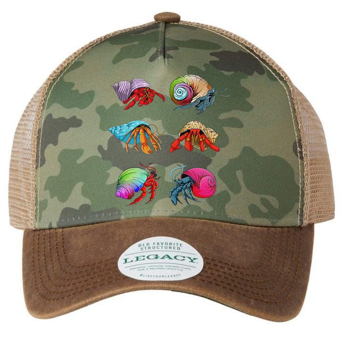 Hermit Crab Design For Hermit Crab Lovers Legacy Tie Dye Trucker Hat