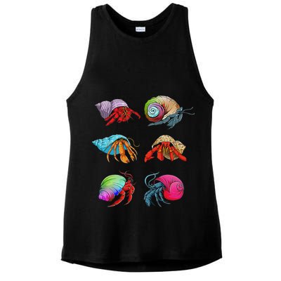 Hermit Crab Design For Hermit Crab Lovers Ladies PosiCharge Tri-Blend Wicking Tank
