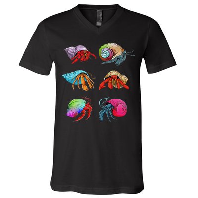 Hermit Crab Design For Hermit Crab Lovers V-Neck T-Shirt
