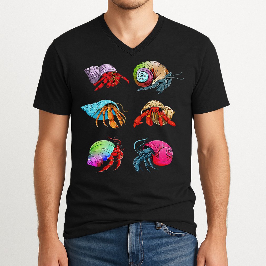 Hermit Crab Design For Hermit Crab Lovers V-Neck T-Shirt