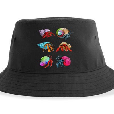 Hermit Crab Design For Hermit Crab Lovers Sustainable Bucket Hat