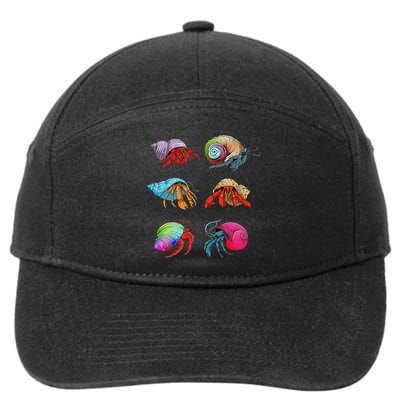 Hermit Crab Design For Hermit Crab Lovers 7-Panel Snapback Hat