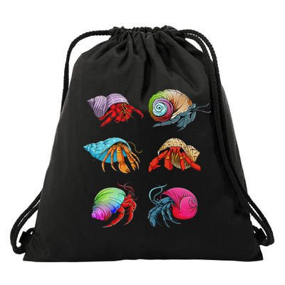 Hermit Crab Design For Hermit Crab Lovers Drawstring Bag