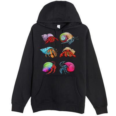 Hermit Crab Design For Hermit Crab Lovers Premium Pullover Hoodie