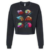 Hermit Crab Design For Hermit Crab Lovers Cropped Pullover Crew