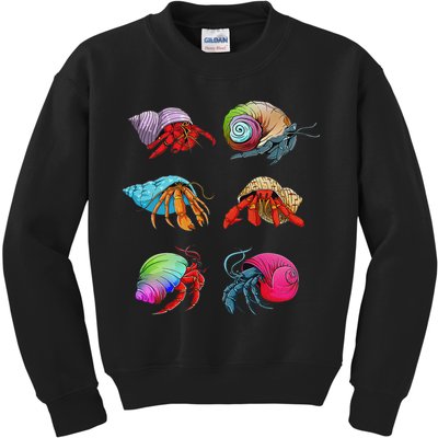 Hermit Crab Design For Hermit Crab Lovers Kids Sweatshirt