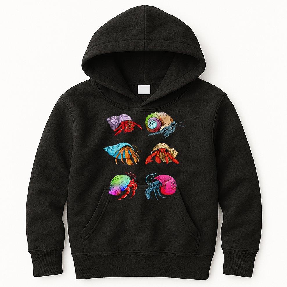 Hermit Crab Design For Hermit Crab Lovers Kids Hoodie