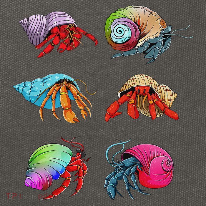 Hermit Crab Design For Hermit Crab Lovers Cotton Canvas Backpack