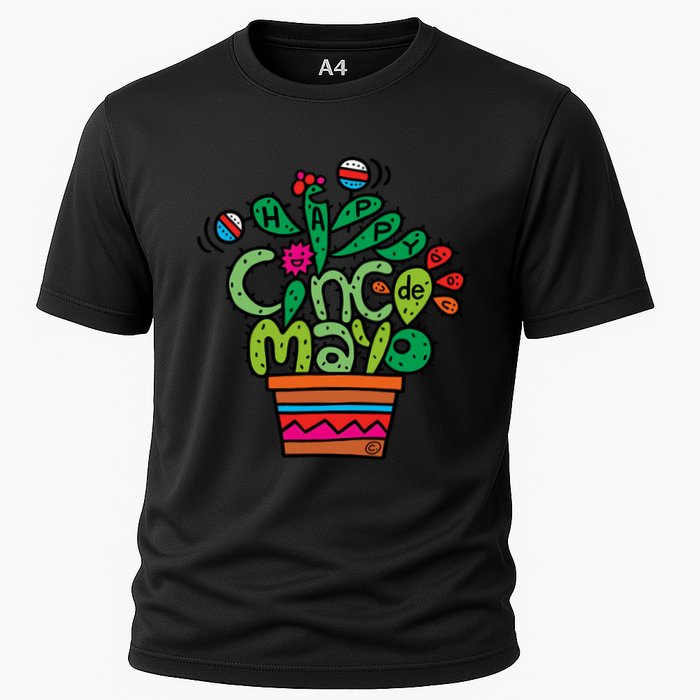 Happy Cinco De Mayo Cactus Cooling Performance Crew T-Shirt