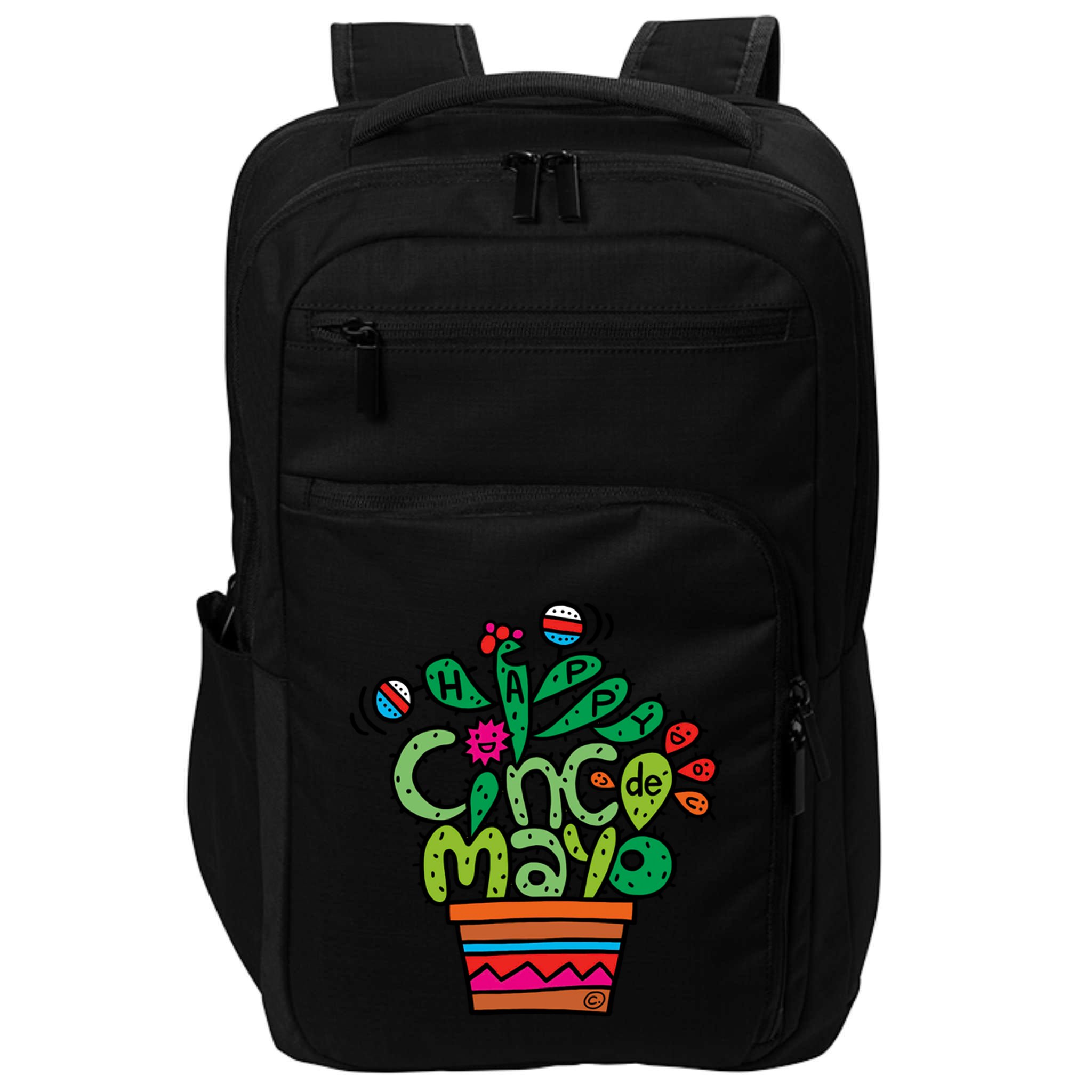 Happy Cinco De Mayo Cactus Impact Tech Backpack