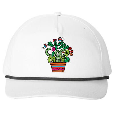 Happy Cinco De Mayo Cactus Snapback Five-Panel Rope Hat