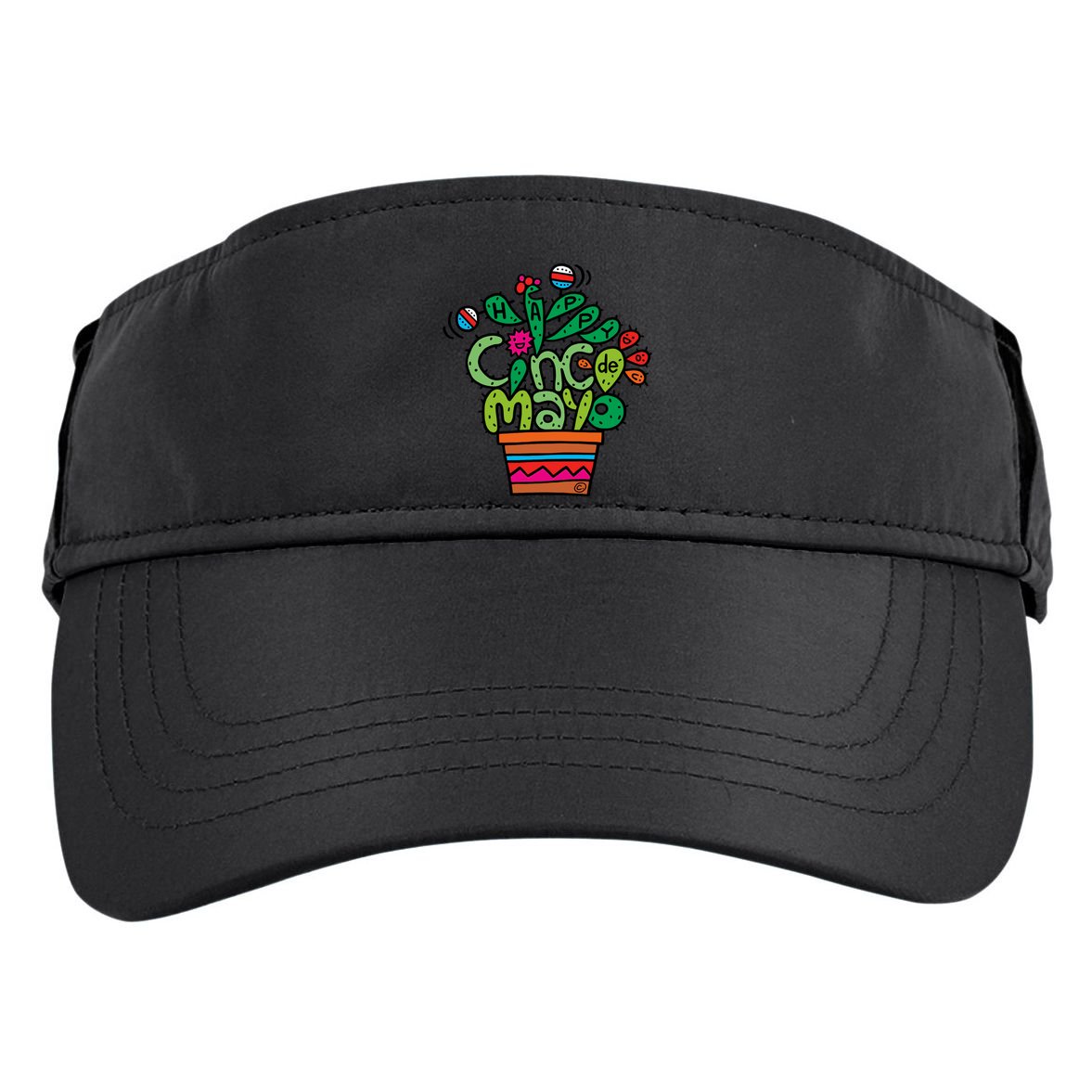 Happy Cinco De Mayo Cactus Adult Drive Performance Visor