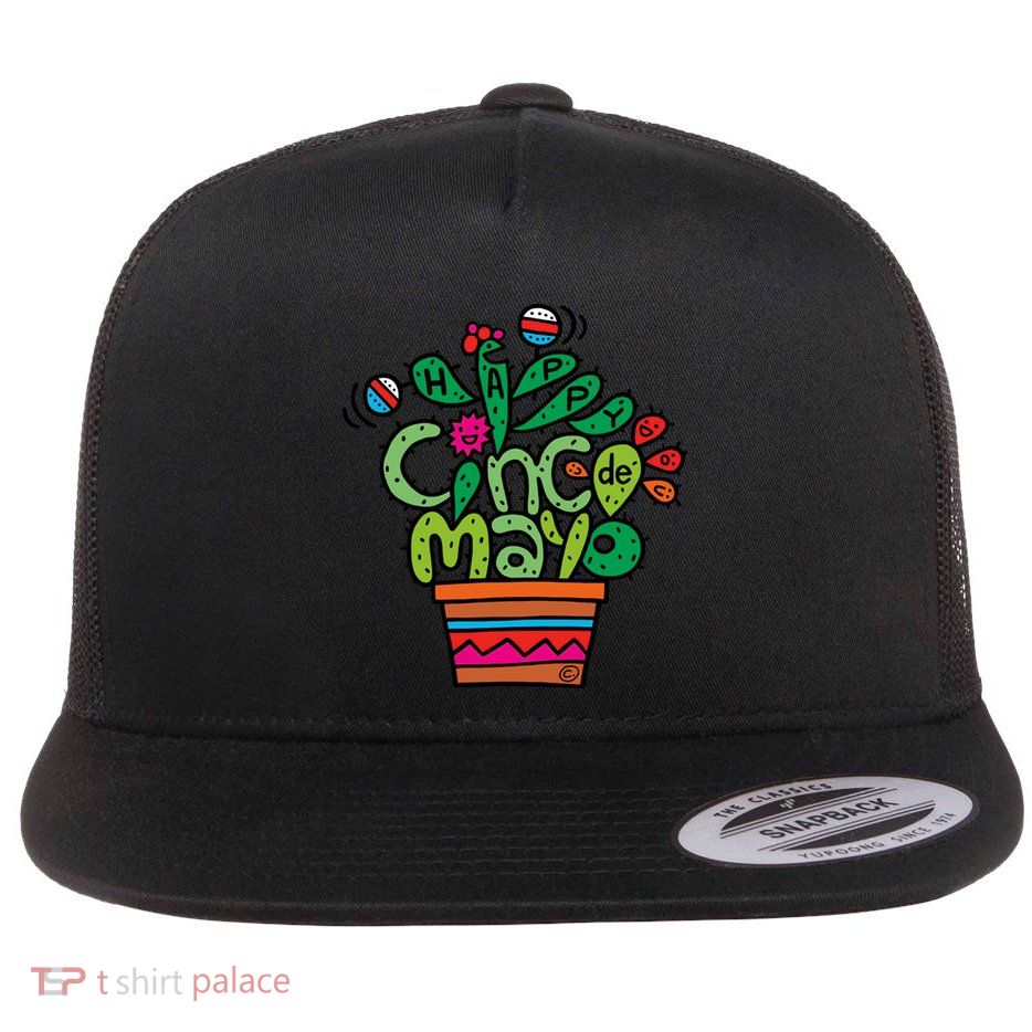 Happy Cinco De Mayo Cactus Flatbill Hat