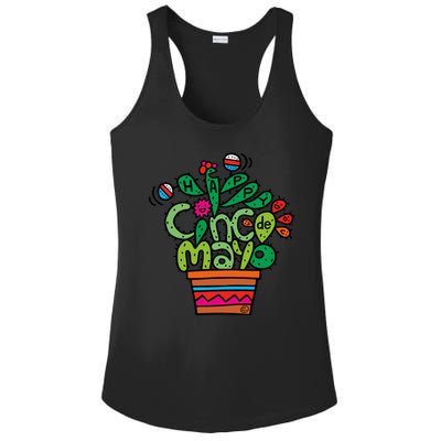 Happy Cinco De Mayo Cactus Ladies PosiCharge Competitor Racerback Tank