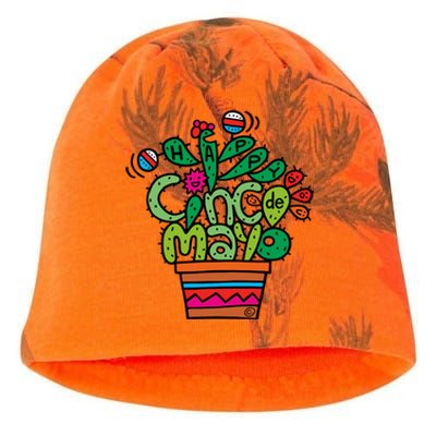 Happy Cinco De Mayo Cactus Kati - Camo Knit Beanie