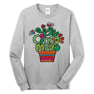 Happy Cinco De Mayo Cactus Tall Long Sleeve T-Shirt