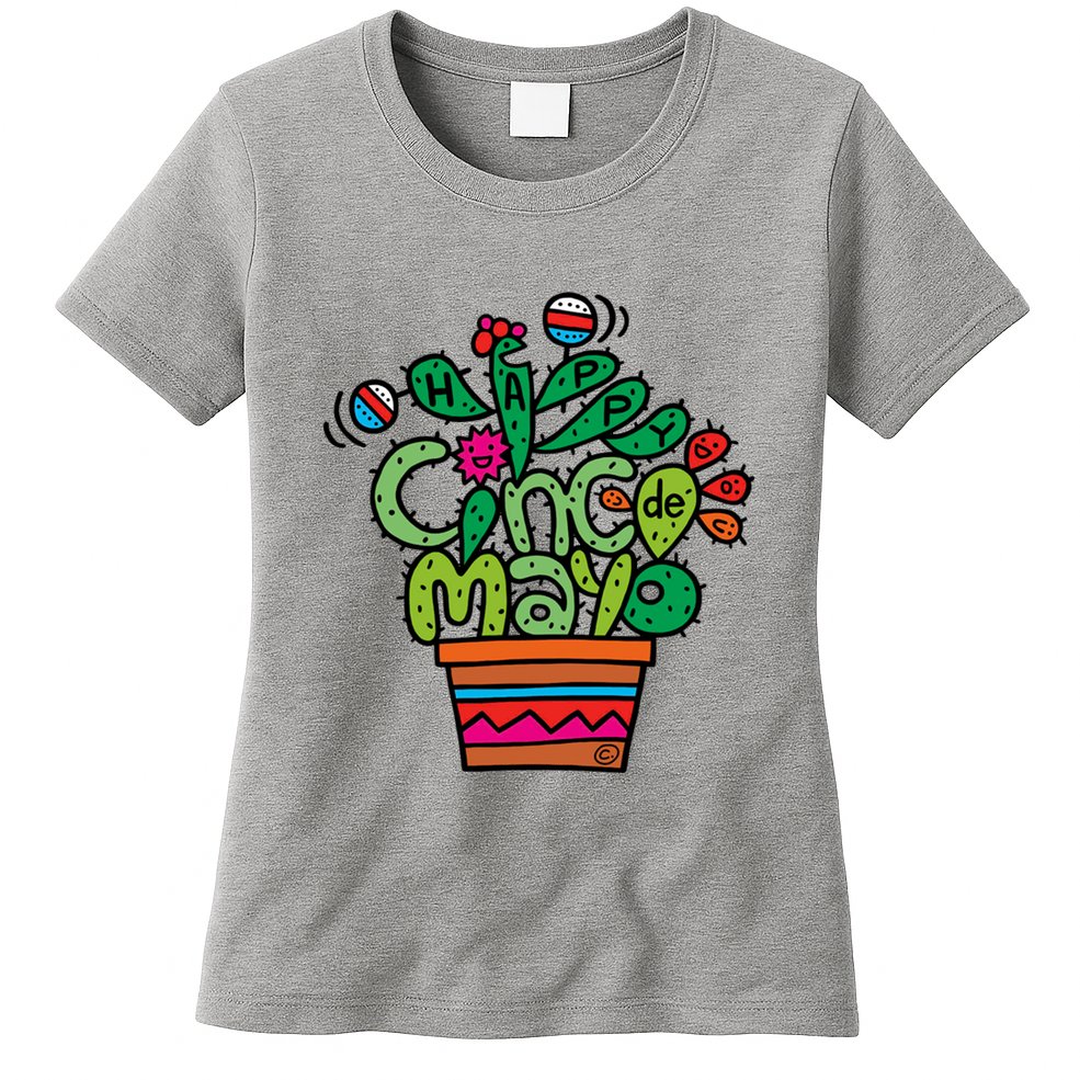 Happy Cinco De Mayo Cactus Womens T-Shirt